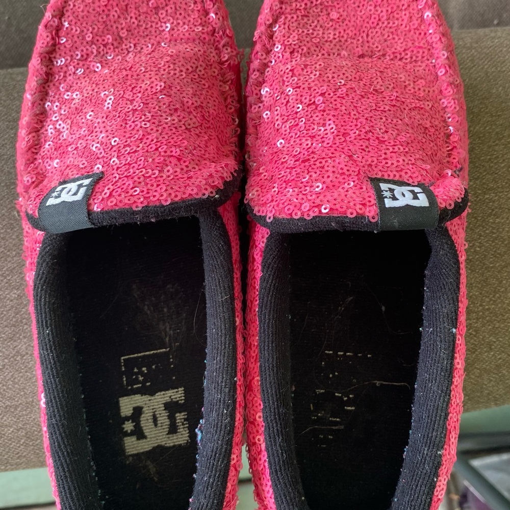 DC Pink Sequin Slip-On Shoes